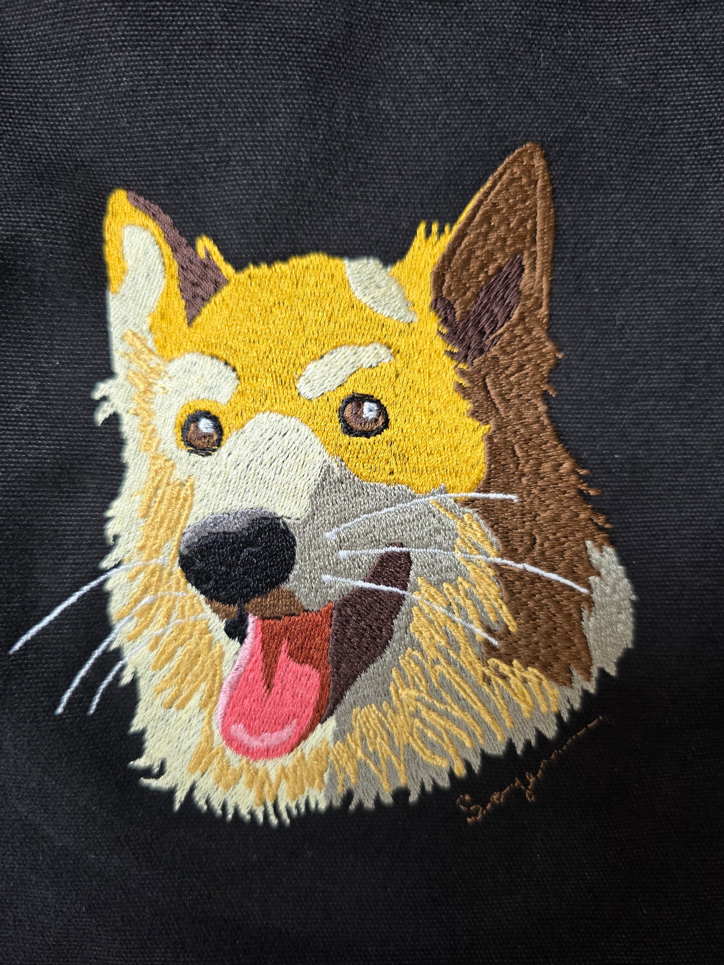 Custom Pet embroidery on organic cotton sweatshirts