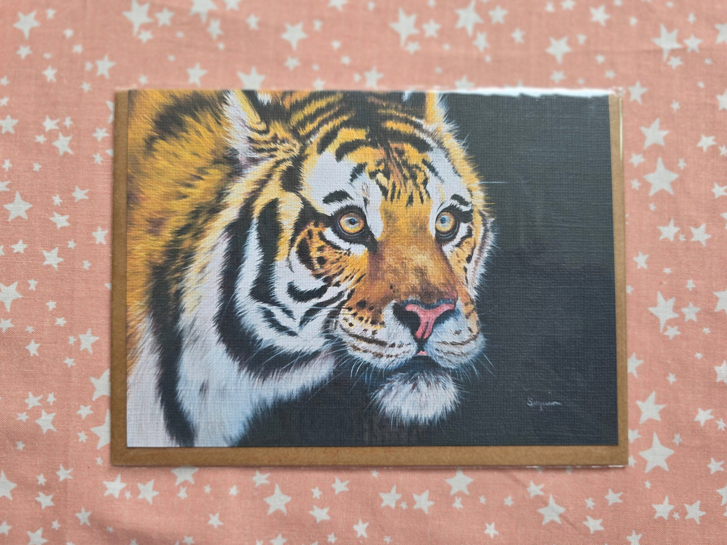 Tiger face card