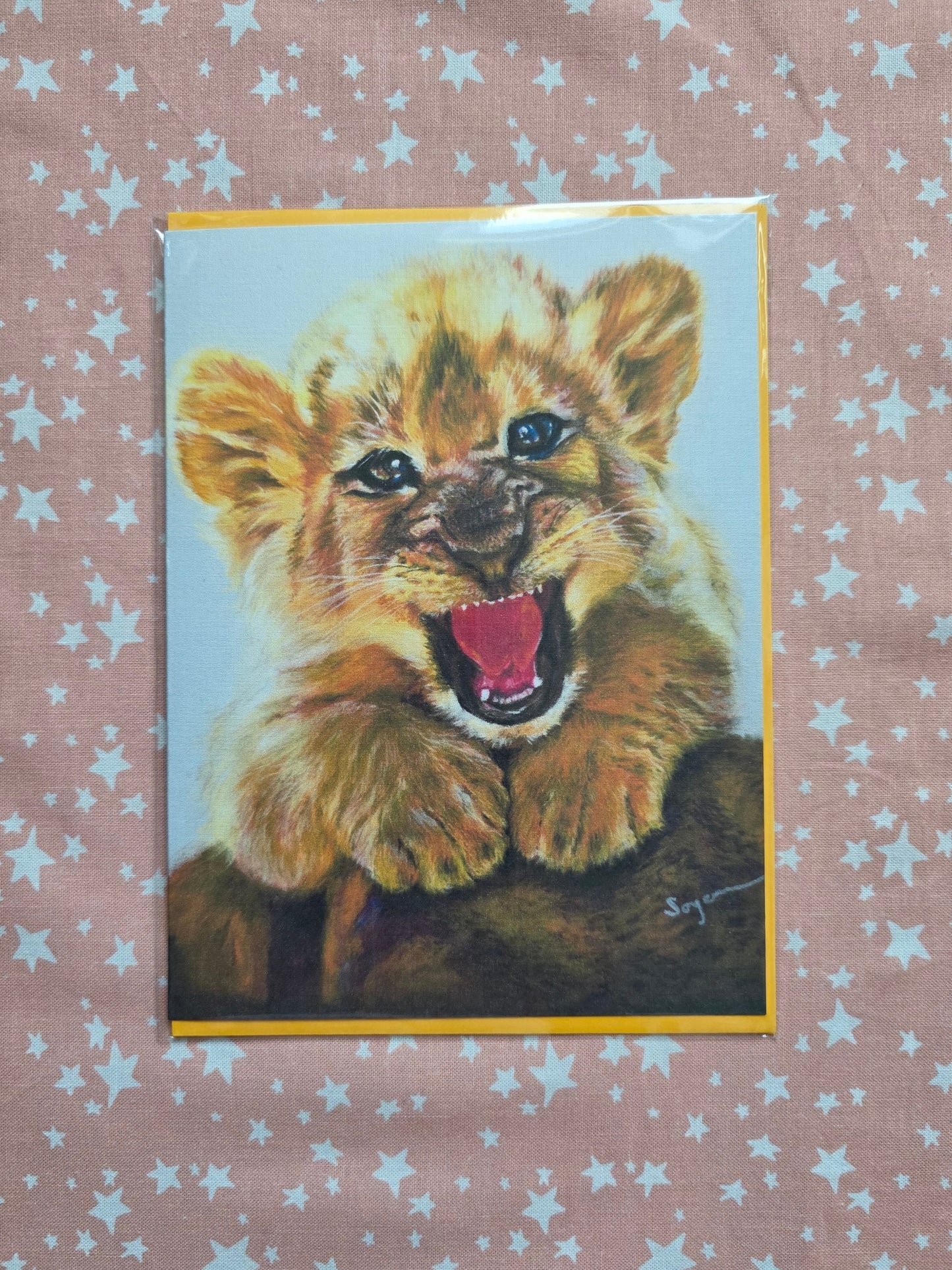 Baby lion card