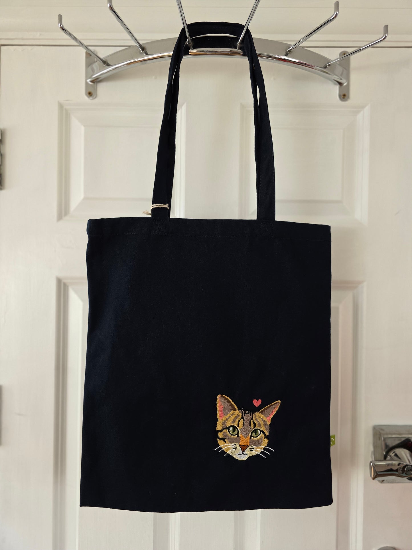 Cat cotton canvas tote bag