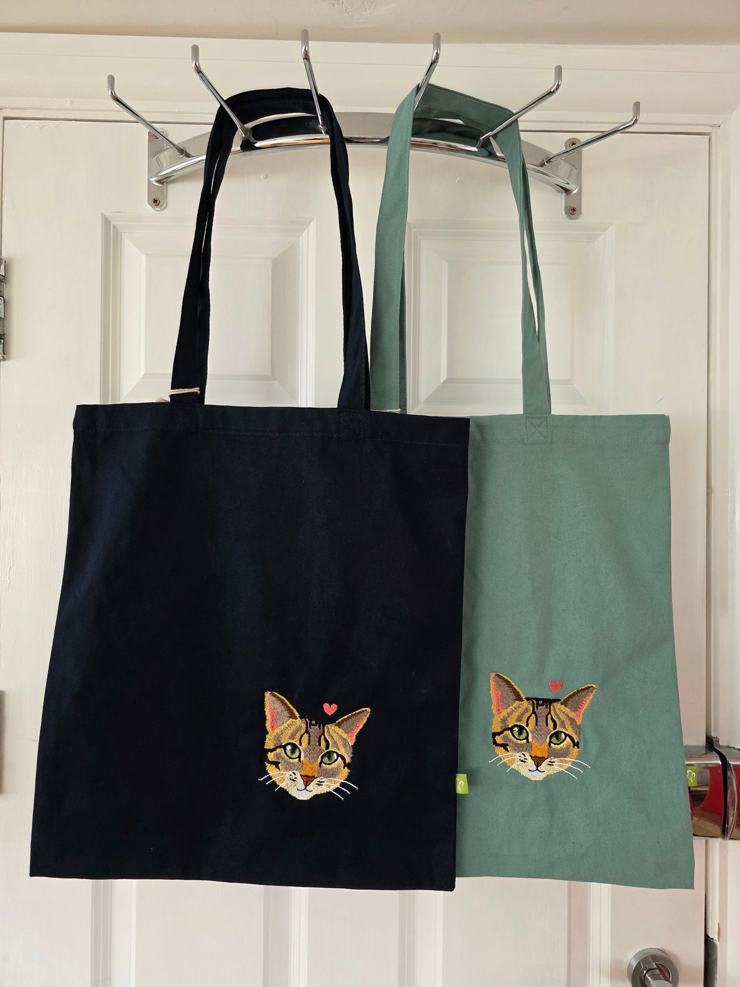 Cat cotton canvas tote bag