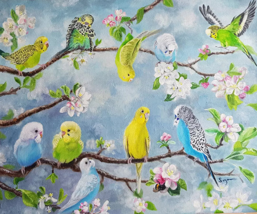 Budgie Family Print