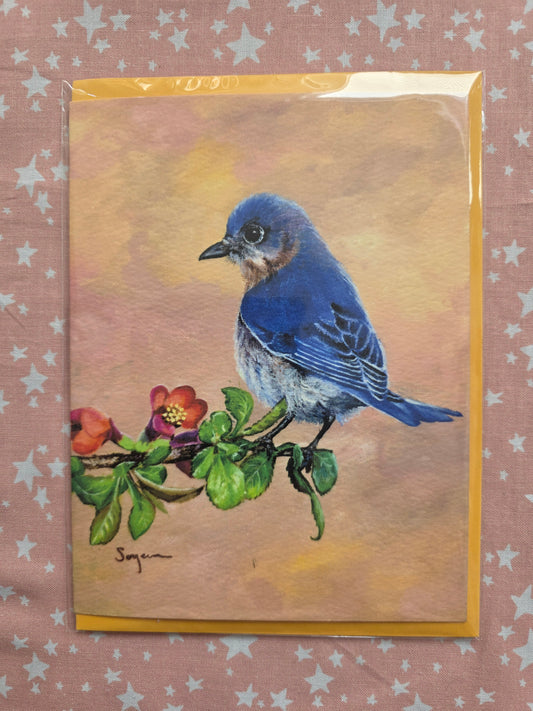 Blue bird card