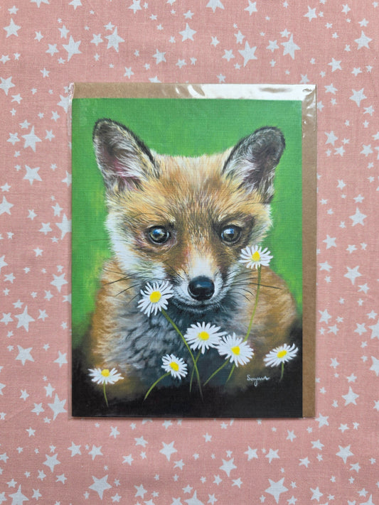 Baby fox card