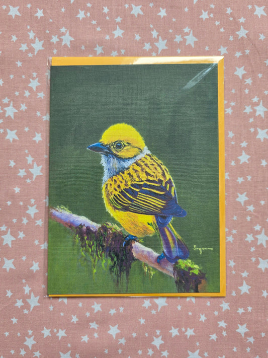 Asian golden weaver card