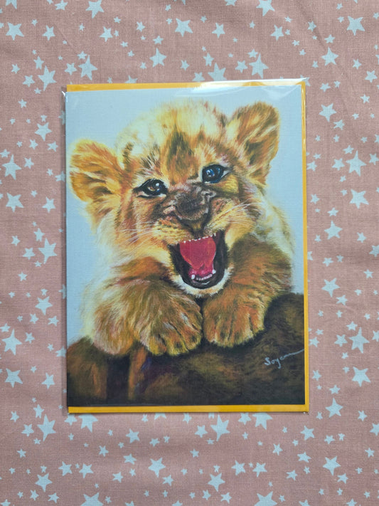 Baby lion card
